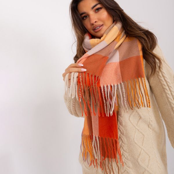 Wool Fashion suuri neulehuivi oranssi