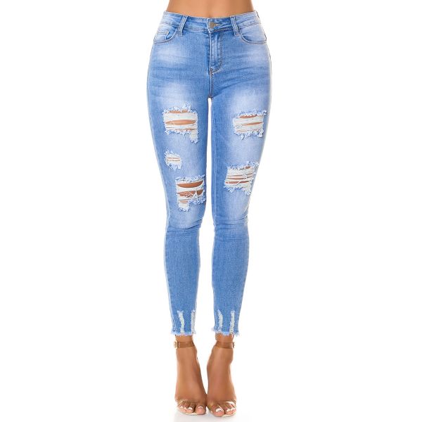 Miss RJ High waist stretchfarkut v.sininen-2