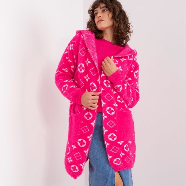 Badu Pinkit pörröneuletakki fuksia-2