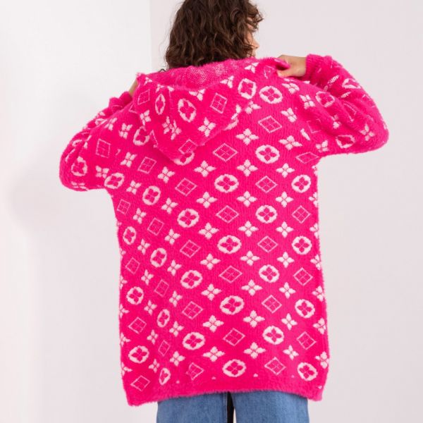 Badu Pinkit pörröneuletakki fuksia-3