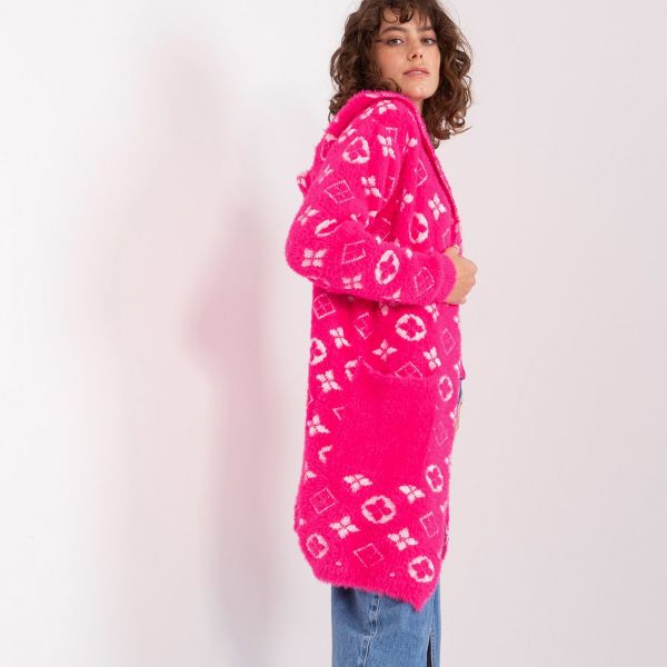 Badu Pinkit pörröneuletakki fuksia-4
