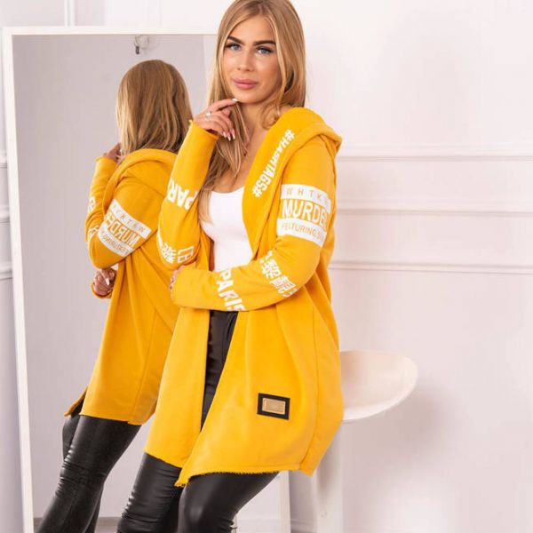 Kesi Sixth trikootakki hupulla mustard-1