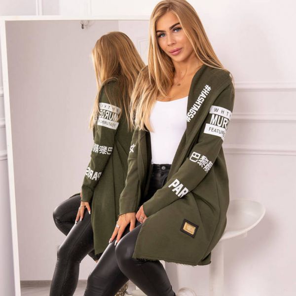 Kesi Sixth trikootakki hupulla khaki-1