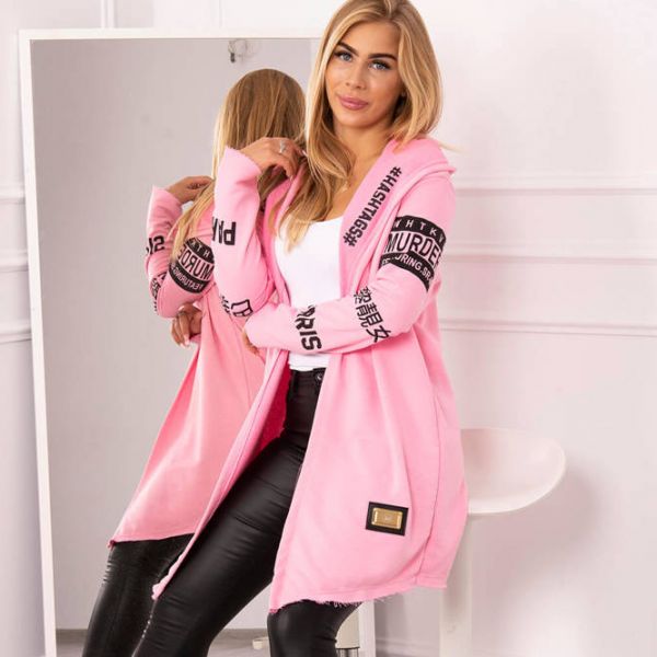Kesi Sixth trikootakki hupulla pinkki