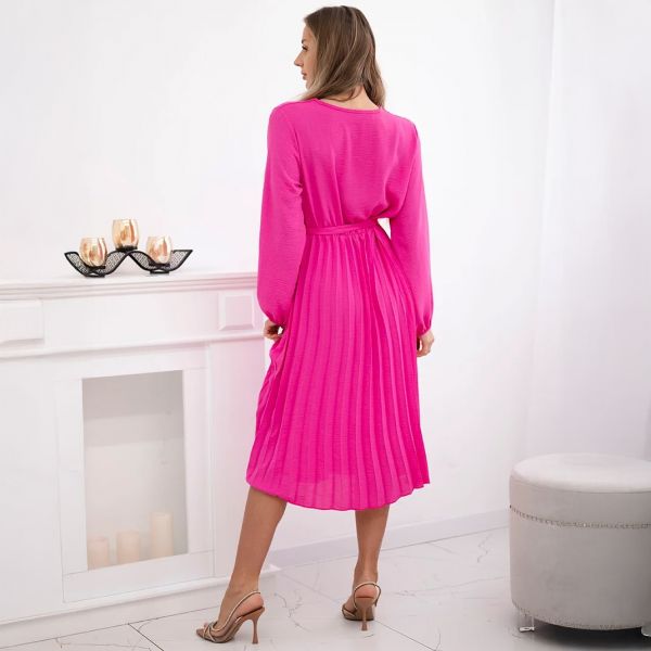 Kesi Vivaldi mekko vyöllä hot pink-3