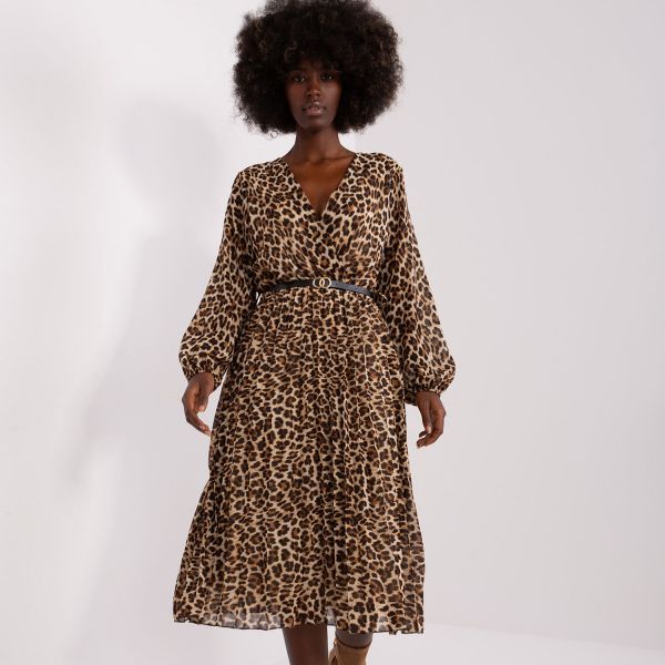 Pammy Natalie mekko vyöllä leopardikuvio