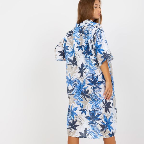 Italy Moda Jazmin kuvioitu mekko sininen-3