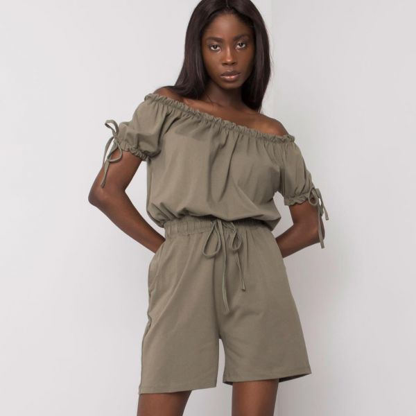 Och Bella Sandrine jumpsuit khaki-2