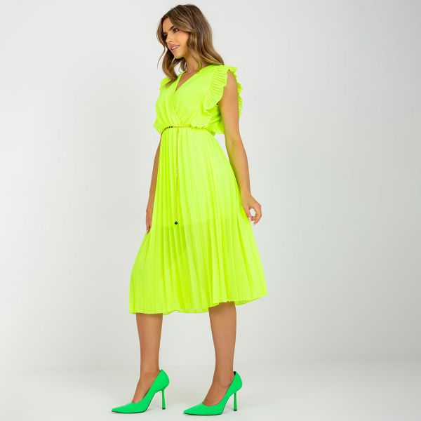 New Collection Sparkle mekko neonkeltainen-4