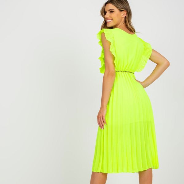 New Collection Sparkle mekko neonkeltainen-3