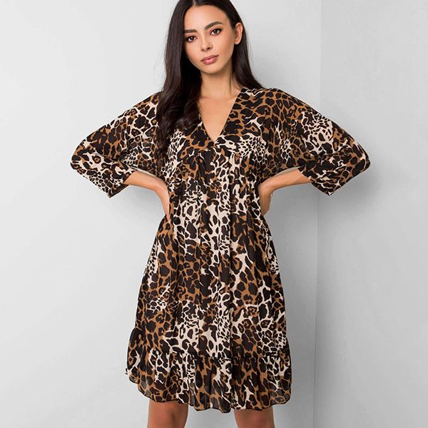 Pammy Miguels mekko musta/leopardikuvio