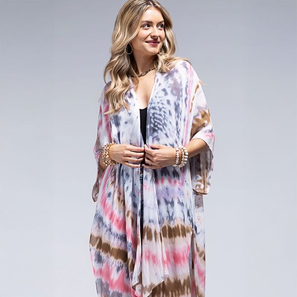 One by Onedder kimono Tie-Dye Pink-2