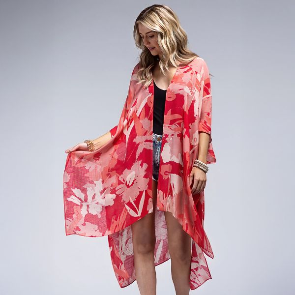 One by Onedder kimono Red Flower
