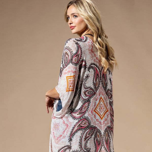 One by Onedder kimono Pink Paisley-4