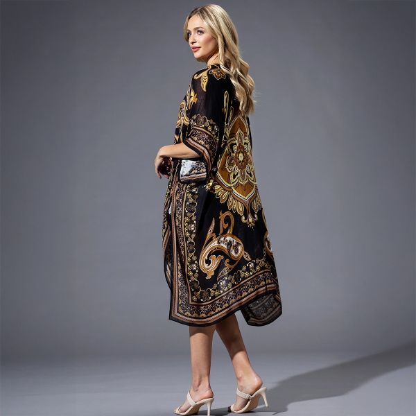 One by Onedder kimono Black Paisley-3