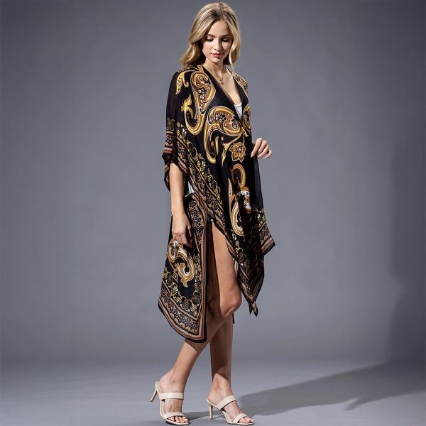 One by Onedder kimono Black Paisley-4
