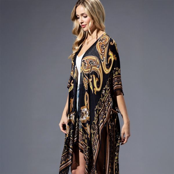 One by Onedder kimono Black Paisley-6