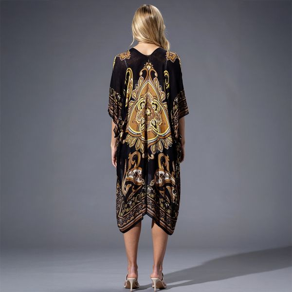 One by Onedder kimono Black Paisley-7