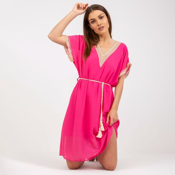 New Collection Alivia mekko vyöllä pinkki