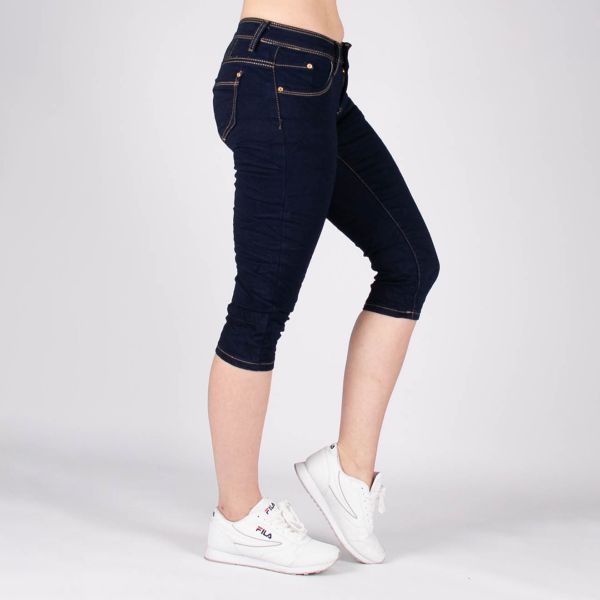 Girl Vivi Stretch farkkucaprit navy-5