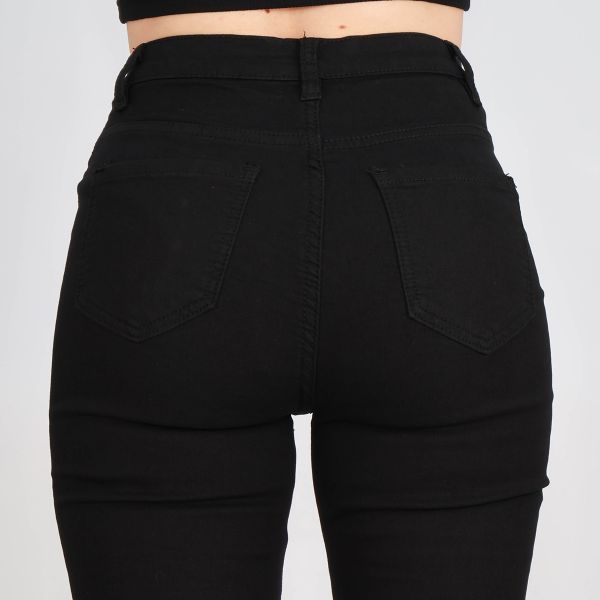 Girl Vivi Buttons stretch-housut musta-6