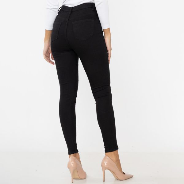 Girl Vivi Buttons stretch-housut musta-4