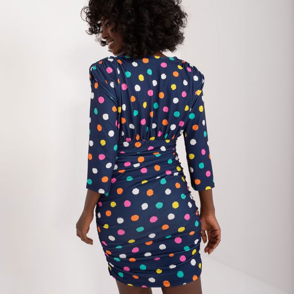 New Collection Catlin pilkullinen mekko navy-2