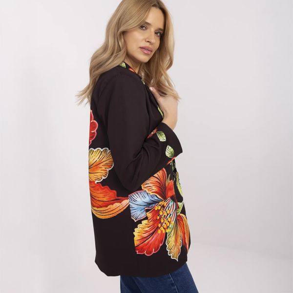 Italy Moda Mary kuvioitu bleiseri musta-3