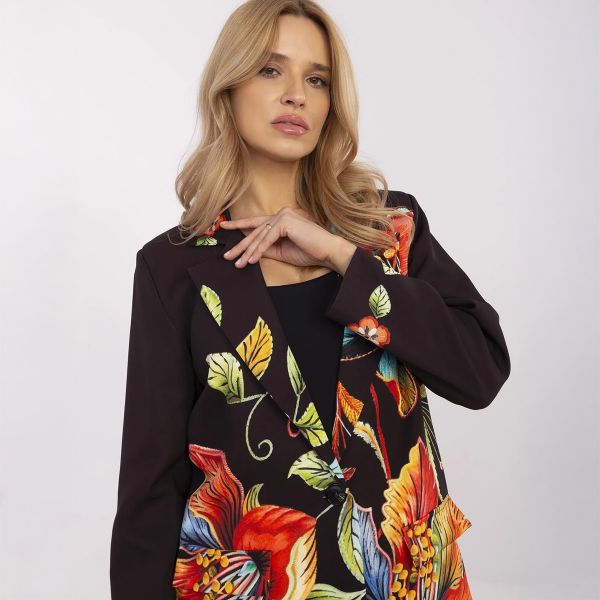 Italy Moda Mary kuvioitu bleiseri musta-4