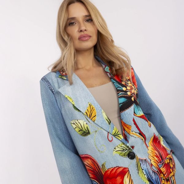 Italy Moda Mary kuvioitu bleiseri v.sininen-2
