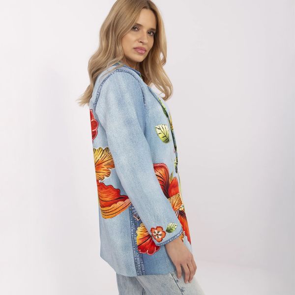 Italy Moda Mary kuvioitu bleiseri v.sininen-4