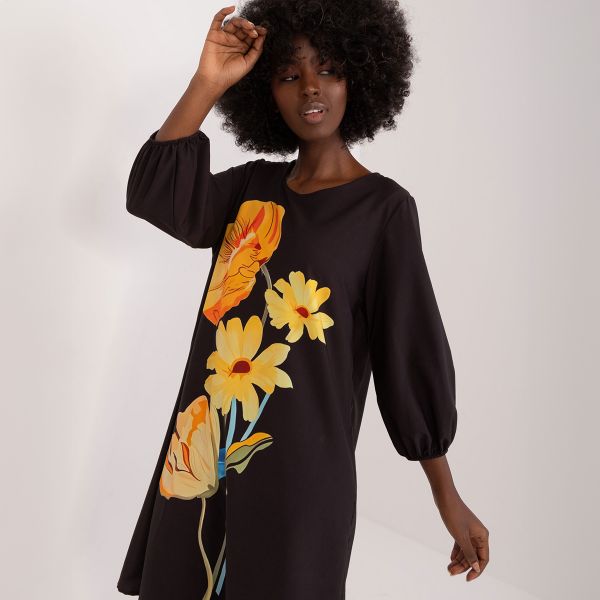Pammy Sandra a-linjainen mekko musta-4