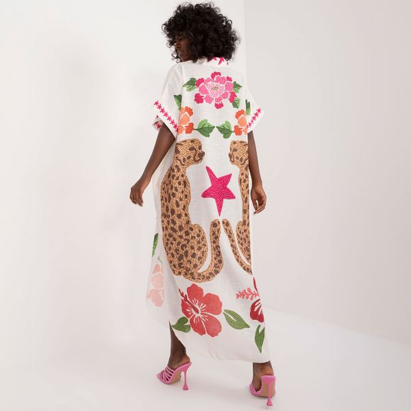 Pammy Merida pellavakaftaani cream-2