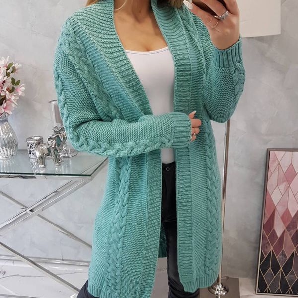 Kesi Weave neuletakki seagreen-5