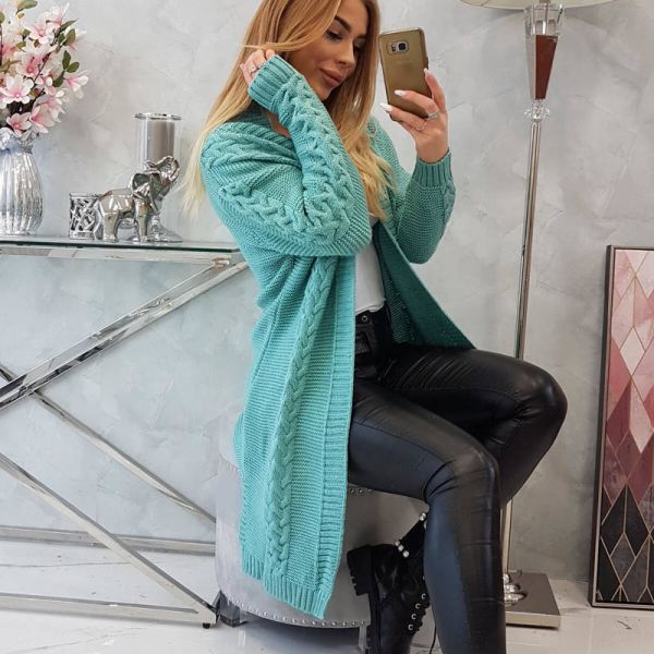 Kesi Weave neuletakki seagreen-7