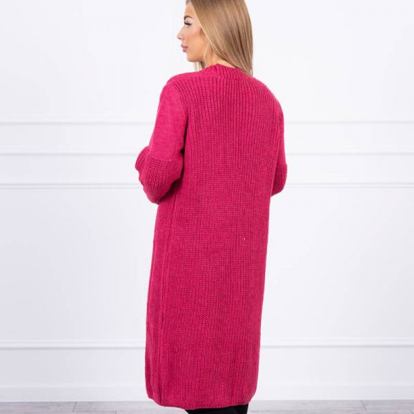 Kesi Long neuletakki fuksia-2