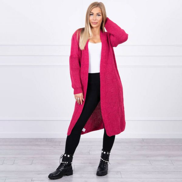 Kesi Long neuletakki fuksia-1