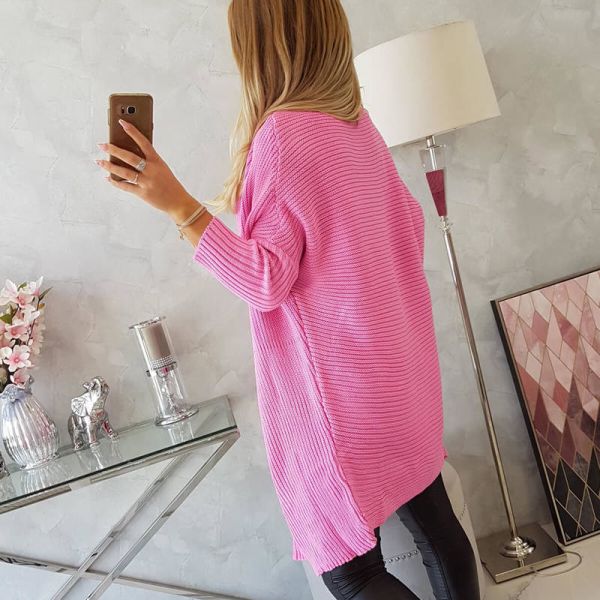 Kesi Anu neuletakki pinkki-7