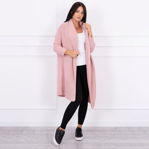 Kesi neuletakki roosa-3