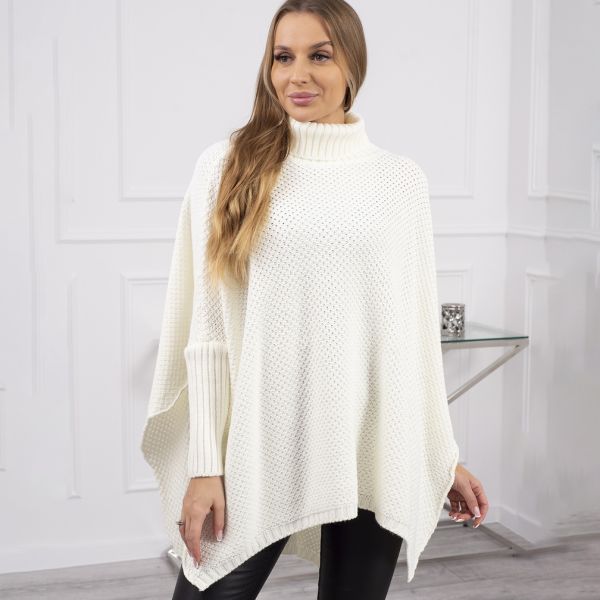 Kesi Allura neuleponcho l.valkoinen-4