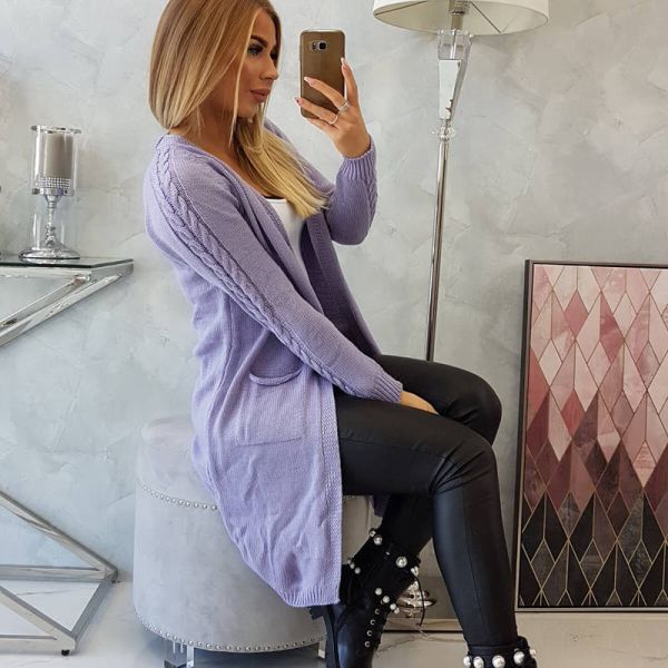 Kesi Donna neuletakki laventeli-6