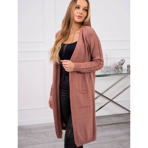 Kesi Donna neuletakki vanha roosa-3