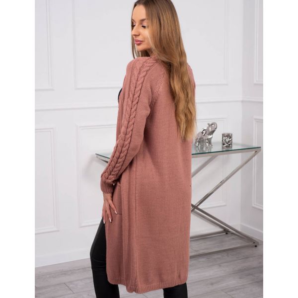 Kesi Donna neuletakki vanha roosa-2