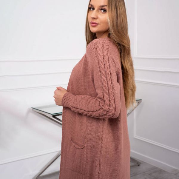 Kesi Donna neuletakki vanha roosa-4
