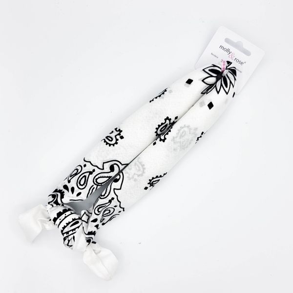 Kuvioitu bandana valkoinen-1