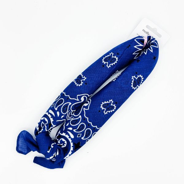 Kuvioitu bandana sininen