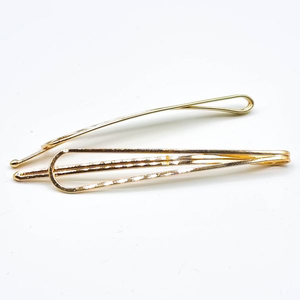 Hiuspinni Teardrop 2kpl 7 cm kullanvärinen-2