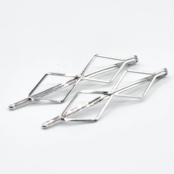 Hiuspinni Diamond 2kpl 7 cm hopea-2
