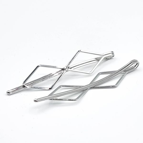 Hiuspinni Diamond 2kpl 7 cm hopea-3