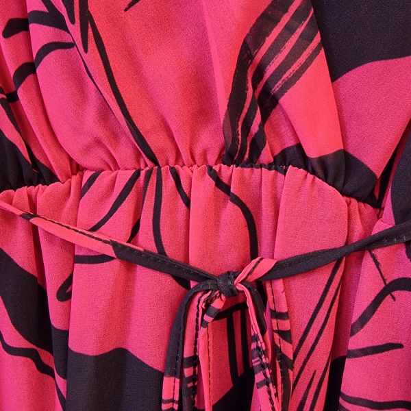 Elle Diane kuvioitu mekko fuksia-4